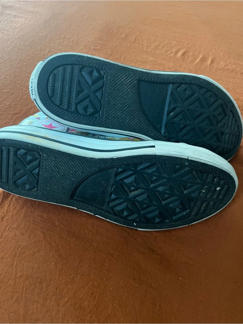 Converse Light Blue High-Top Sneakers with Pink Logo